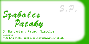 szabolcs pataky business card